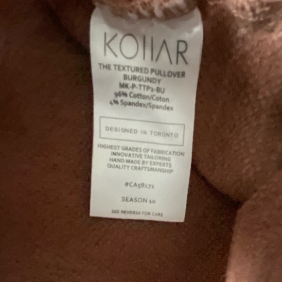 KOLLAR The Textured Pullover Burgundy Size Large - Picture 8 of 11